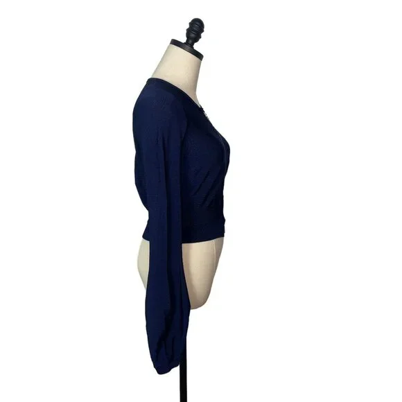 Yves Saint Laurent Navy Blue Blouse